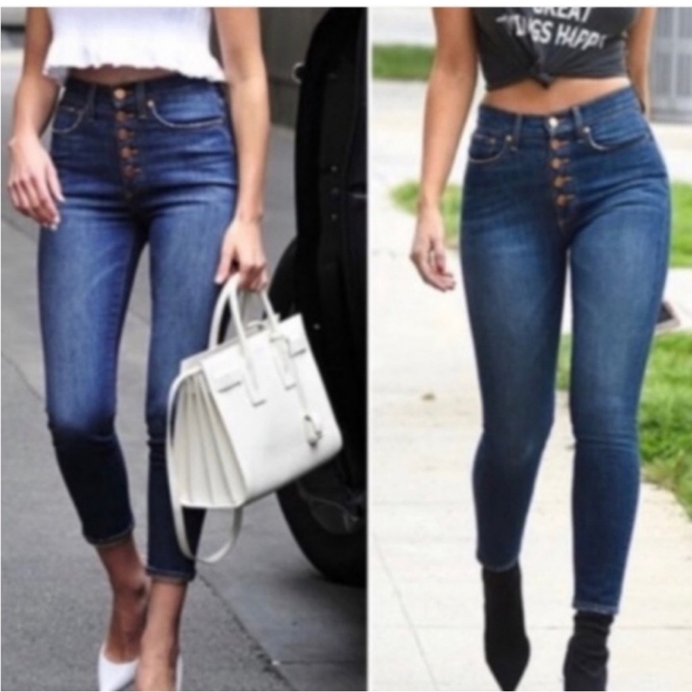 Alice and Olivia button fly Jean